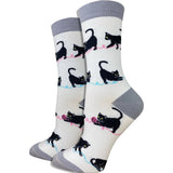 Imagery Socks - Playful Black Cat Adult Socks