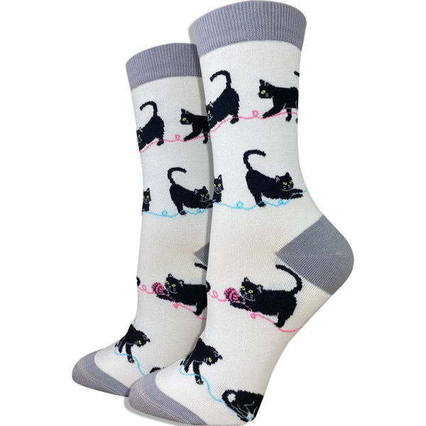 Imagery Socks - Playful Black Cat Adult Socks