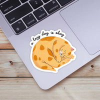 Big Moods - “A Lazy Day Is Okay” Cat Sticker