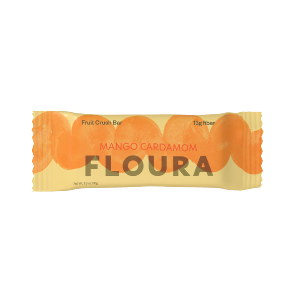 Floura - High Fiber Fruit Crush Bar: Mango Cardamom