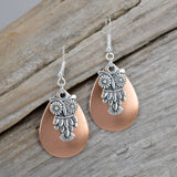 Eye Catching Jewelry - Copper Owl Earrings