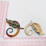 Mio Queena - Rhinestone Chameleon Lizard Brooch