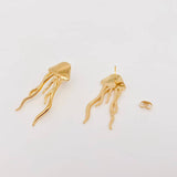 Mio Queena - Jellyfish Earrings - 18K Gold-Plated Stainless Steel