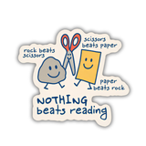 inviting affairs paperie - “Nothing Beats Reading” Sticker