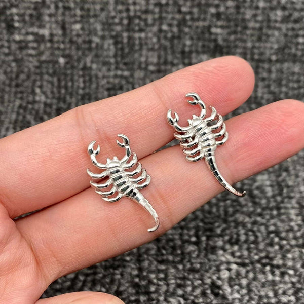 Mio Queena - Stainless Steel Scorpion Stud Earrings