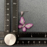 Mio Queena - Sparkling Cubic Zirconia Butterfly Dangle Earrings