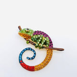 Mio Queena - Rhinestone Chameleon Lizard Brooch