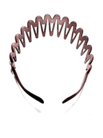 Love and Repeat Shark Tooth Headband - MATTE PUCE RED