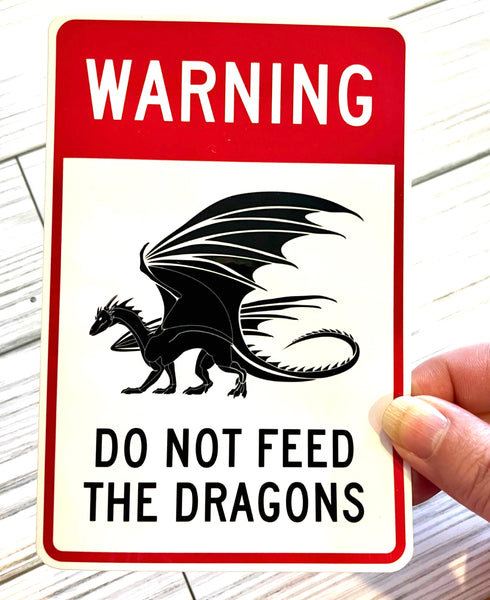 Graceful Darkness - Don't Feed the Dragons Large Vinyl Sticker