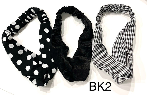Nollia - Assorted Black Headband 3-Pack: BK2
