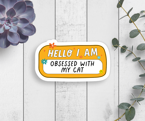 Expression Design Co - Obsessed With My Cat Vinyl Sticker