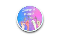 Burping Fish - “Diversity is Beautiful” Holographic Sticker