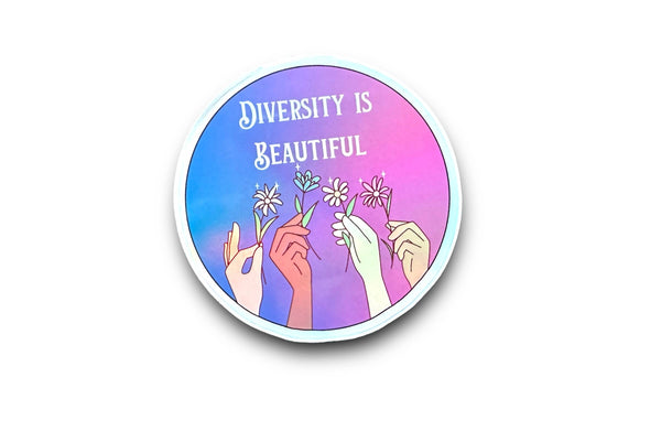Burping Fish - “Diversity is Beautiful” Holographic Sticker
