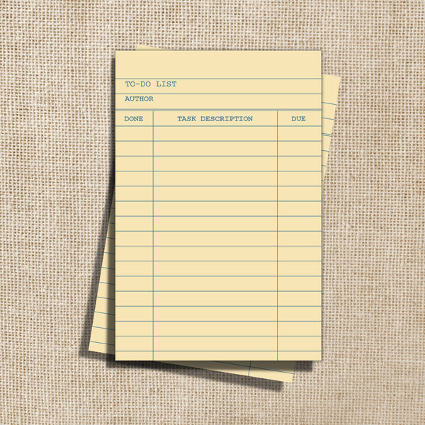 Wildly Enough - Library Card To-Do List Notepad