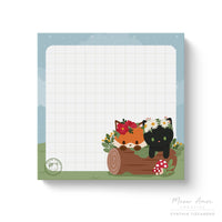 Meow Amor Creative - Cottagecore Cat And Fox Sticky Notes
