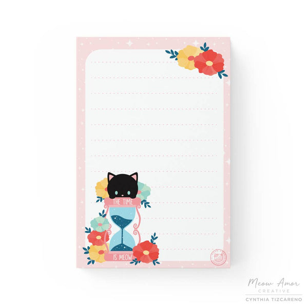 Meow Amor Creative - Time is Meow Notepad