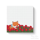 Meow Amor Creative - Fox Field of Flowers Sticky Notes