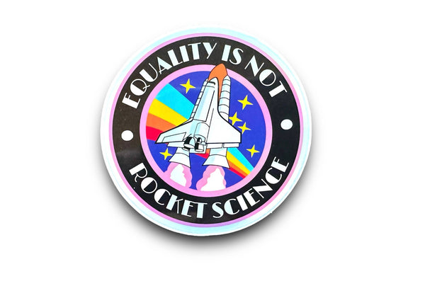 Burping Fish - “Equality is Not Rocket Science” Holographic Sticker
