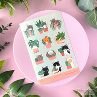 Meow Amor Creative - Cats and Plants Vinyl Sticker Sheet