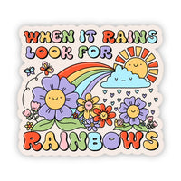 Big Moods - "When it Rains Look for Rainbows" Sticker