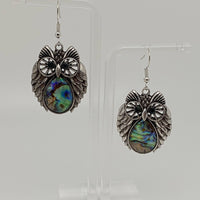 Mio Queena - Fluffy Owl Abalone Shell Earrings