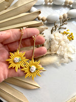 Everything Ky and I - Tangled SunBursts with Rose Post Dangle Earrings