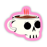 Big Moods - Skull Coffee Mug Vinyl Sticker