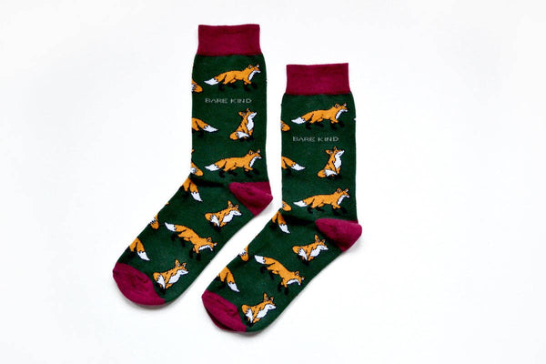Bare Kind - Foxes - Adult Bamboo Socks