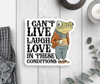 Expression Design Co - Live Laugh Love Frog Vinyl Sticker