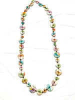 BTC Wooden Starburst Necklace - Splatter Multi