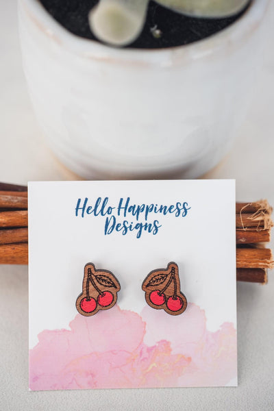 Hello Happiness Cherry Earrings
