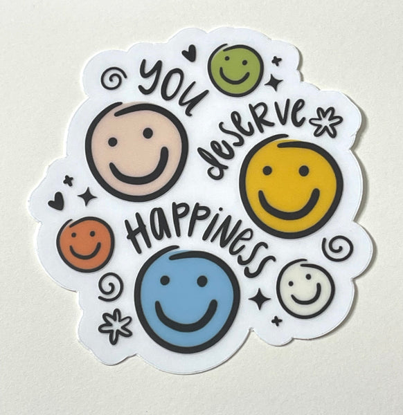 Devs Doodles Co - You Deserve Happiness Sticker