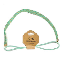 SP Braided Elastic Headband - MINT GOLD