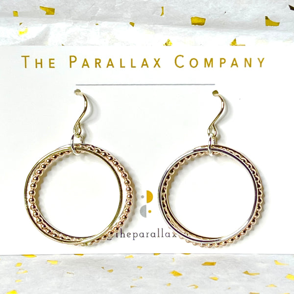 The Parallax Company - Beaded Hoop Stack Earrings