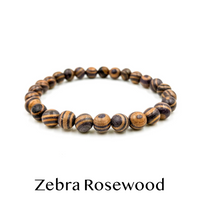 Everwood Zebra Rosewood Bead Bracelet