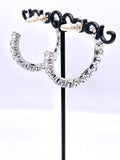 JK Crystal Bling Hoop Earrings