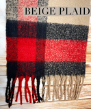 Ultra Soft Oversized Plaid Scarf - Multiple Colors Available