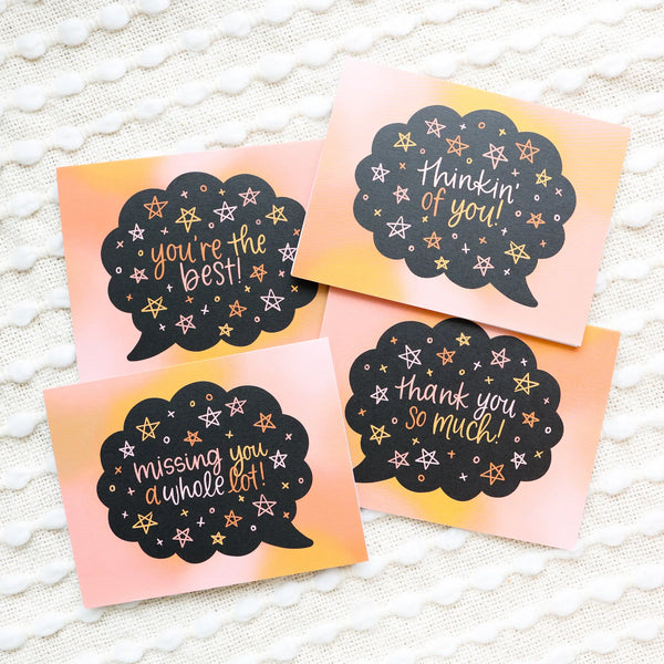 Elyse Breanne Design - Set of 12 Kind Thoughts Greeting Cards