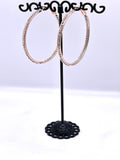 JK 2” Inside Out Crystal Rose Gold Hoop Earrings