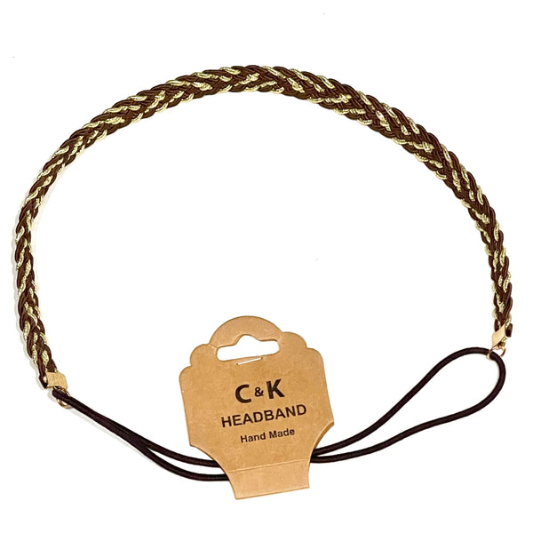 SP Braided Elastic Headband - CHOCOLATE GOLD