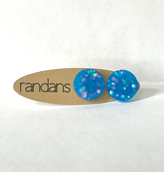 Randans - Glitter Stud Earrings CLOUDY BLUE